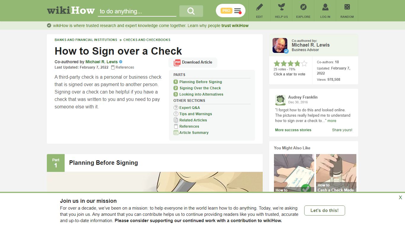 How to Sign over a Check: 12 Steps (with Pictures) - wikiHow